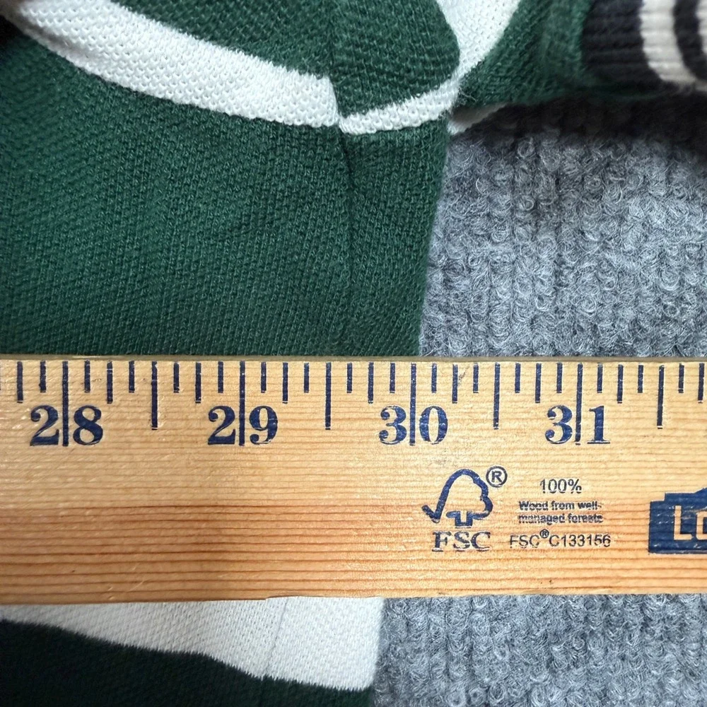 Vintage Polo Ralph Lauren Size 4XLT Polo Shirt Green Striped Cotton Golf Logo